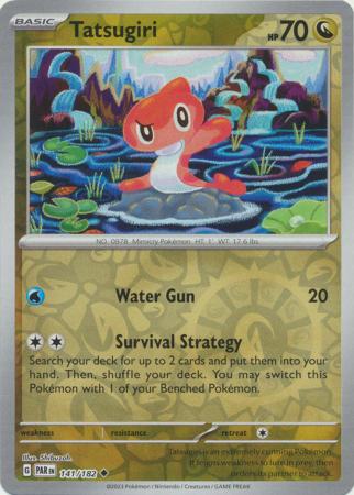 Card: Scarlet & Violet: Paradox Rift Singles, Tatsugiri - 141/182 - Uncommon Reverse Holo