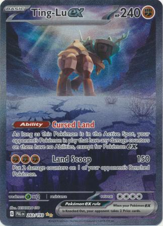 Card: Scarlet & Violet: Paldea Evolved Singles, Ting-Lu ex - 263/193 - Special Illustrion Rare
