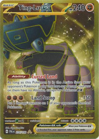 Card: Scarlet & Violet: Paldea Evolved Singles, Ting-Lu ex - 275/193 - Gold Secret Rare
