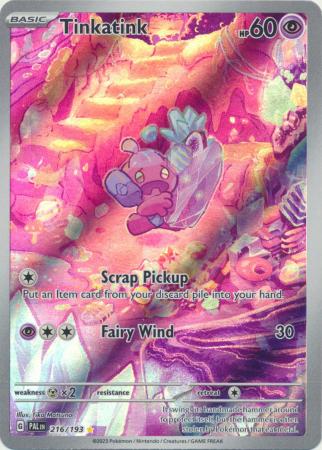 Card: Scarlet & Violet: Paldea Evolved Singles, Tinkatink - 216/193 - Illustration Rare