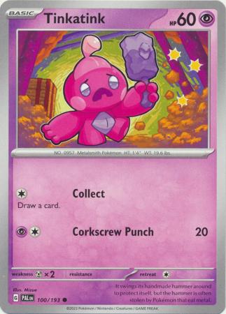 Card: Scarlet & Violet: Paldea Evolved Singles, Tinkatink - 100/193 - Common