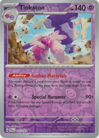 Card: Scarlet & Violet: Paldea Evolved Singles, Tinkaton ex - 240/193 - Full Art Secret Rare