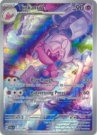 Card: Scarlet & Violet: Paldea Evolved Singles, Tinkatuff - 217/193 - Illustration Rare