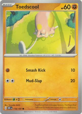 Card: Scarlet & Violet: Obsidian Flames Single, Toedscool - 118/197 - Common