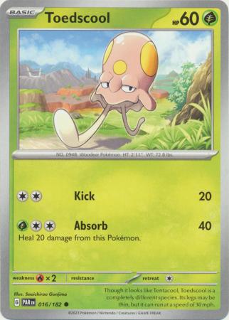 Card: Scarlet & Violet: Paradox Rift Singles, Toedscool - 016/182 - Common