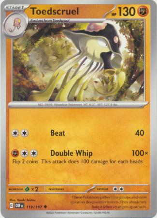 Card: Scarlet & Violet: Obsidian Flames Single, Toedscruel - 119/197 - Uncommon