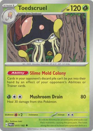 Card: Scarlet & Violet: Paradox Rift Singles, Toedscruel - 017/182 - Uncommon