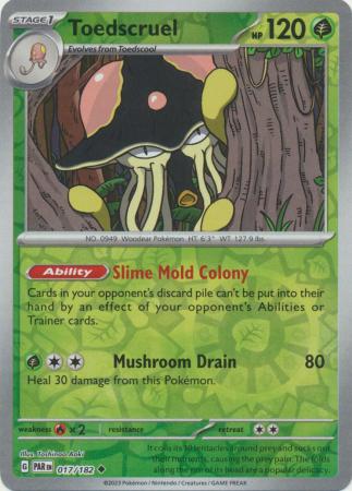 Card: Scarlet & Violet: Paradox Rift Singles, Toedscruel - 017/182 - Uncommon Reverse Holo