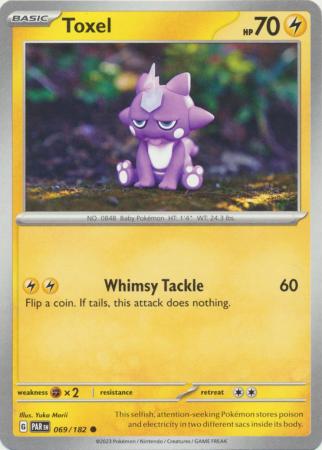 Card: Scarlet & Violet: Paradox Rift Singles, Toxel - 069/182 - Common