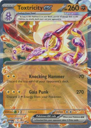 Card: Scarlet & Violet: Paradox Rift Singles, Toxtricity ex - 100/182 - Ultra Rare