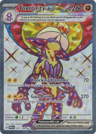 Card: Scarlet & Violet: Paradox Rift Singles, Toxtricity ex - 227/182 - Full Art Secret Rare
