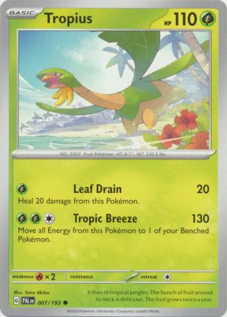 Card: Scarlet & Violet: Paldea Evolved Singles, Tropius - 007/193 - Common