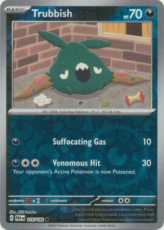 Card: Scarlet & Violet: Paradox Rift Singles, Trubbish - 116/182 - Common Reverse Holo