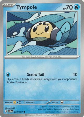 Card: Scarlet & Violet: Obsidian Flames Single, Tympole - 050/197 - Common