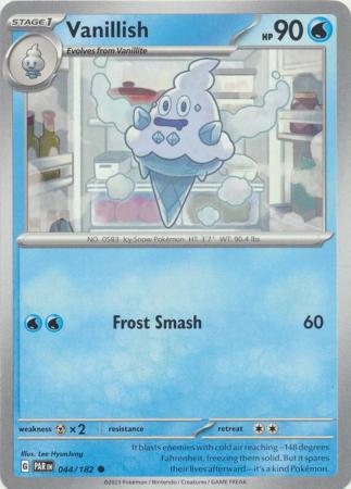 Card: Scarlet & Violet: Paradox Rift Singles, Vanillish - 044/182 - Common