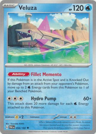Card: Scarlet & Violet: Paradox Rift Singles, Veluza - 054/182 - Uncommon