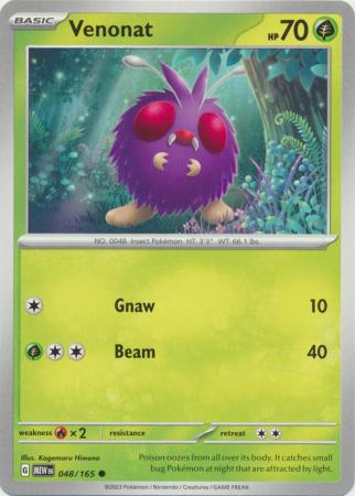 Card: Scarlet & Violet: 151 Singles, Venonat - 048/165 - Common