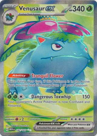 Card: Scarlet & Violet: 151 Singles, Venusaur ex - 182/165 - Full Art Secret Rare
