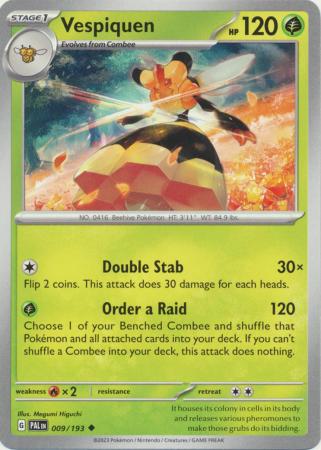 Card: Scarlet & Violet: Paldea Evolved Singles, Vespiquen - 009/193 - Uncommon