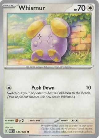 Card: Scarlet & Violet: Paradox Rift Singles, Whismur - 148/182 - Common