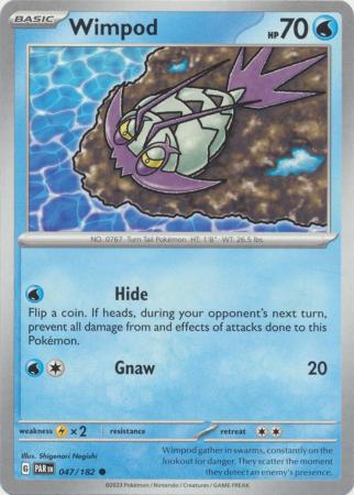 Card: Scarlet & Violet: Paradox Rift Singles, Wimpod - 047/182 - Common