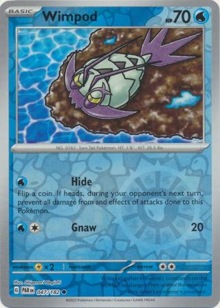 Card: Scarlet & Violet: Paradox Rift Singles, Wimpod - 047/182 - Common Reverse Holo