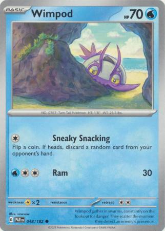 Card: Scarlet & Violet: Paradox Rift Singles, Wimpod - 048/182 - Common