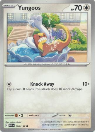 Card: Scarlet & Violet: Obsidian Flames Single, Yungoos - 176/197 - Common