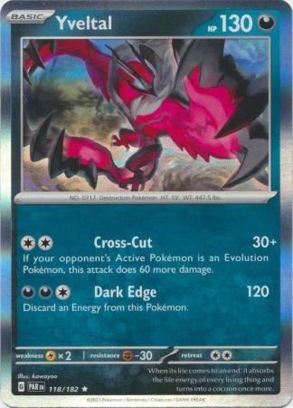 Card: Scarlet & Violet: Paradox Rift Singles, Yveltal - 118/182 - Holo Rare