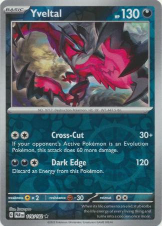 Card: Scarlet & Violet: Paradox Rift Singles, Yveltal - 118/182 - Holo Rare Reverse Holo