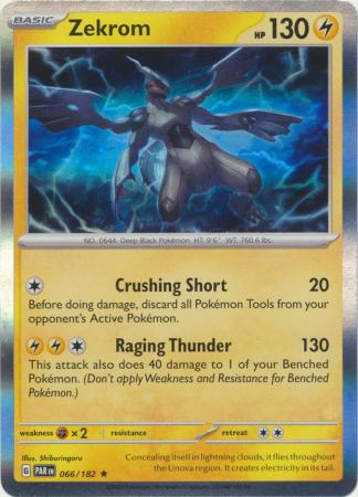 Card: Scarlet & Violet: Paradox Rift Singles, Zekrom - 066/182 - Holo Rare